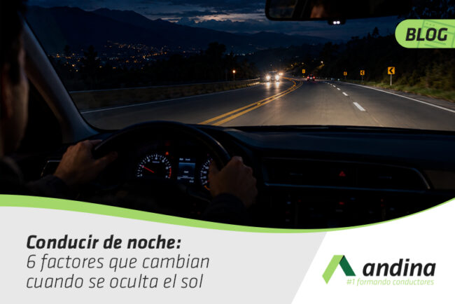 Conducir de noche en carretera